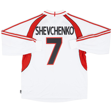 2000-02 AC Milan Maillot Extérieur L/S Shevchenko #7 (XL)