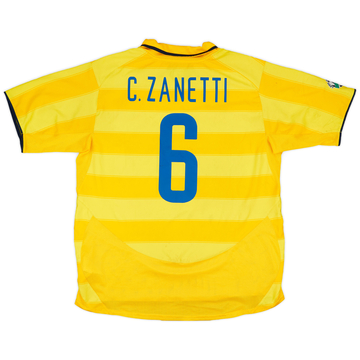 2003-04 Inter Milan Maillot extérieur de match C. Zanetti #6