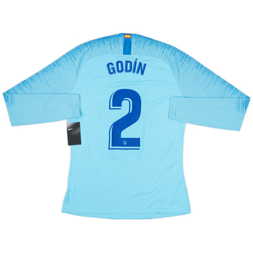 2018-19 Atletico Madrid maillot manches longues extérieur version joueur Godin #2 (L)