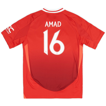 2024-25 Manchester United Maillot Domicile Amad #16 Enfant