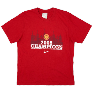 2008-09 Manchester United '2008 Champions' Nike T-shirt en coton - 8/10 - (M)
