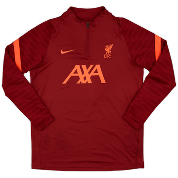 2021-22 Liverpool Nike Haut d'entraînement 1/4 de zip - 8/10 - (L)