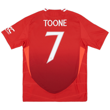 2024-25 Manchester United Maillot Domicile Authentique Toone #7 Coupe unisexe