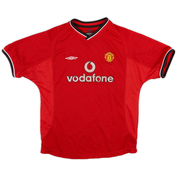 2000-02 Manchester United Maillot Domicile - 7/10 - (L.Boys)