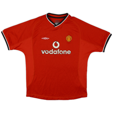 2000-02 Manchester United Maillot Domicile - 7/10 - (L.Boys)