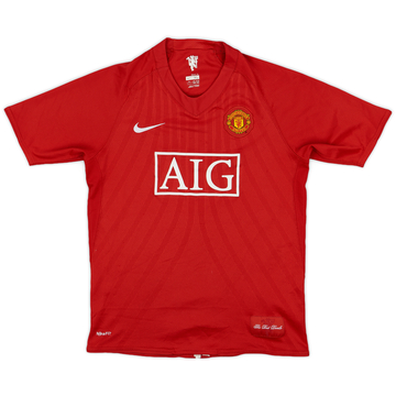 2007-09 Manchester United Maillot Domicile - 5/10 - (XL.Boys)