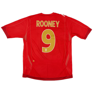 2006-08 England Maillot extérieur Rooney #9 - 7/10 - (L)