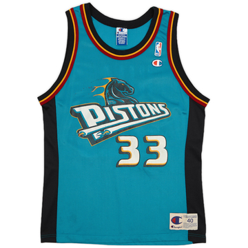 1996-00 Detroit Pistons Hill #33 Maillot extérieur Champion - 5/10 - (M)