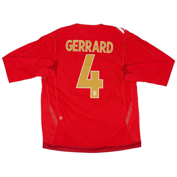 2006-08 England Maillot Extérieur L/S Gerrard #4 - 9/10 - (XL)