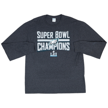 2018 Philadelphia Eagles Super Bowl LII Champions T-shirt à manches longues - 9/10 - (XL)