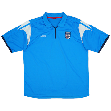 2004-06 England Umbro Polo 1/4 Zip - 8/10 - (XL)