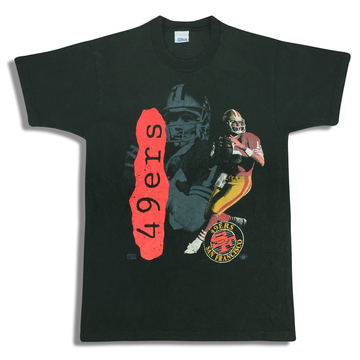 1980s San Francisco 49ers Joe Montana Salem Sportswear T-shirt graphique L
