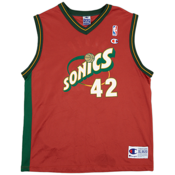 1999-01 Seattle Supersonics Baker #42 Champion Maillot alternatif - 9/10 - (XL.Boys)