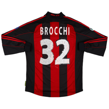 2001-02 AC Milan Maillot Domicile ML de Match Brocchi #32