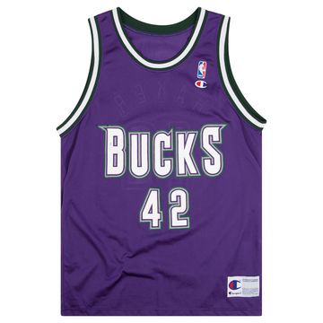 1993-95 Milwaukee Bucks Baker #42 Maillot Champion (Extérieur) L