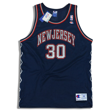 1997-02 New Jersey Nets Kittles #30 Maillot Champion Extérieur XL - Avec étiquettes