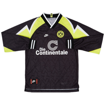 1995-96 Borussia Dortmund Deutscher Meister Maillot manches longues Extérieur - 8/10 - (XL.Boys)