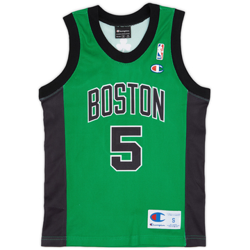 2007-10 Boston Celtics Garnett #5 adidas Maillot alternatif - 9/10 - (S.Boys)