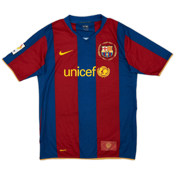 2007-08 Barcelona Maillot Domicile - 8/10 - (XL Garçon)