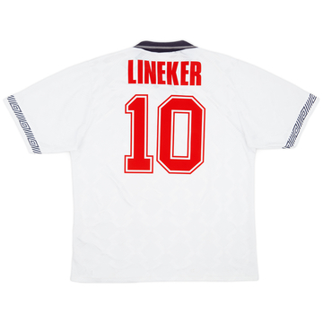 Maillot domicile Angleterre 1990-92 Lineker #10 - 8/10 - (L)