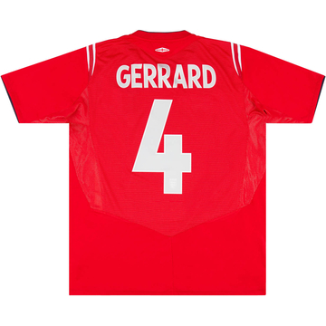 2004-06 England Maillot extérieur Gerrard #4 - 6/10 - (S)