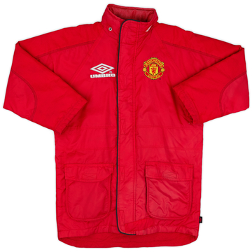1998-99 Manchester United Umbro Manteau de banc rembourré - 8/10 - (Y)