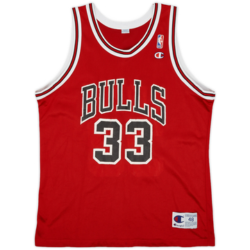 1995-98 Chicago Bulls Pippen #33 Champion Maillot extérieur - 5/10 - (XL)