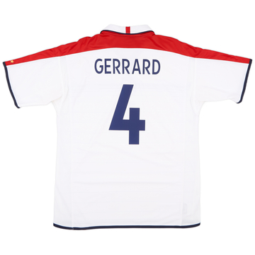 2003-05 England Maillot Domicile Gerrard #4 - 6/10 - (XL)