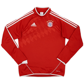 2013-14 Bayern Munich adidas Haut d'entraînement 1/4 zip - 8/10 - (M)