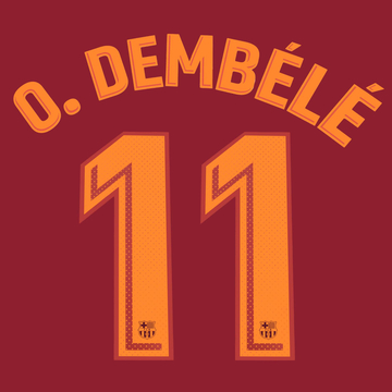 2017-18 Barcelona Third Version Joueur O.Dembele #11 Flocage