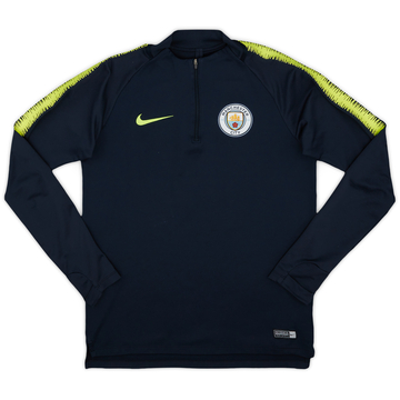 2018-19 Manchester City Nike Haut d'entraînement 1/4 Zip - 8/10 - (S)