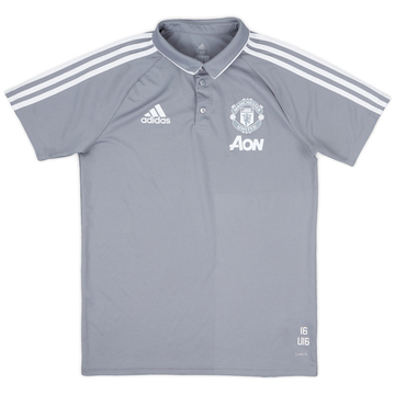 2017-18 Manchester United adidas Polo - 9/10 - (M)