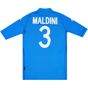 2002 Italy Maillot Domicile Maldini #3 - 6/10 - (S)