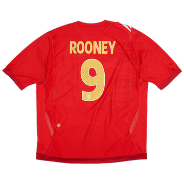 2006-08 Angleterre Maillot extérieur Rooney #9 - 6/10 - (XL)