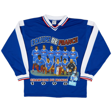1998 France 'Champion du Monde' Maillot L/S - 8/10 - (XL.Boys)