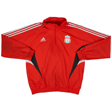 2008-09 Liverpool adidas Veste de pluie à capuche 1/4 zip - 7/10 - (XL)