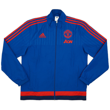 2015-16 Manchester United adidas Veste de survêtement tissée - 9/10 - (M)