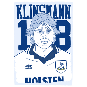 1994-95 Tottenham Klinsmann #18 Icônes Premier League Poster/Impression
