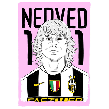 2003-04 Juventus Nedved #11 Serie A Icons A3 Affiche/Impression