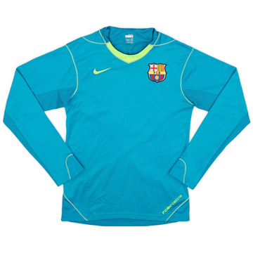 2007-08 Barcelona version joueur Nike Maillot d'entraînement manches longues - 7/10 - (S)