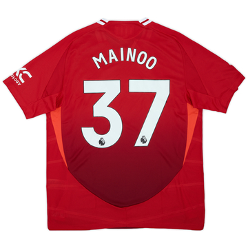 2024-25 Manchester United Maillot Domicile Authentique Mainoo #37 (XL)