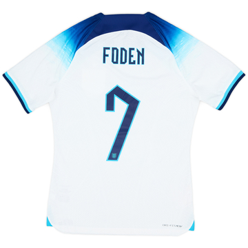 2022-23 England Maillot Domicile Version Joueur Foden #7 - 6/10 - (M)