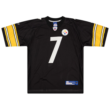 2005-06 Pittsburgh Steelers Roethlisberger #7 Maillot Reebok On Field domicile Y
