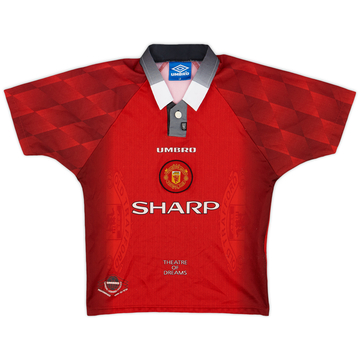 1996-98 Manchester United Maillot Domicile - 9/10 - (L.Boys)