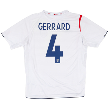 2005-07 England Maillot domicile Gerrard #4 - 6/10 - (XL)
