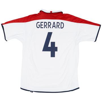 2003-05 England Maillot domicile Gerrard #4 - 6/10 - (S)