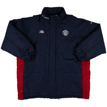 2000-01 Manchester United Umbro Manteau de banc rembourré - 9/10 - (L)