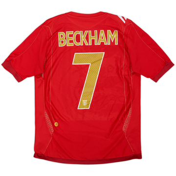 2006-08 England Maillot extérieur Beckham #7 - 5/10 - (S)