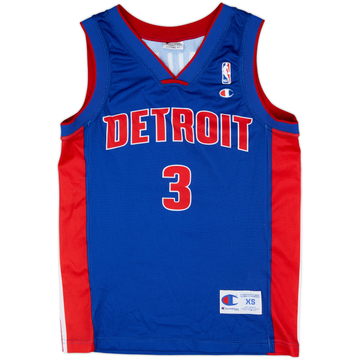 2001-06 Detroit Pistons Wallace #3 Champion Maillot extérieur - 9/10 - (XS)
