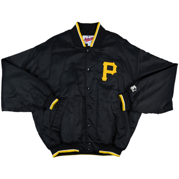 1990s Starter Blouson universitaire en satin Pittsburgh Pirates - 7/10 - (XXL)